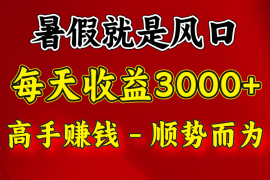 2024最新一天收益2500左右，赚快钱就是抓住风口，顺势而为！暑假就是风口，小白当天能上手便宜07月25日福缘网VIP项目