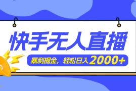 创业项目（11887期）快手美女跳舞3.0，简单无脑，轻轻松松日入2000+便宜08月01日中创网VIP项目