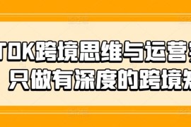 实战TIKTOK跨境思维与运营实操课，只做有深度的跨境知识便宜08月06日冒泡网VIP项目