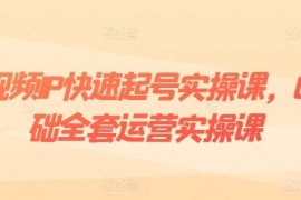 每天短视频IP快速起号实操课，0基础全套运营实操课，爆款内容设计+粉丝运营+内容变现便宜07月08日冒泡网VIP项目