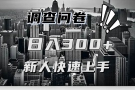 2024最新（13472期）【快速上手】调查问卷项目分享，一个问卷薅多遍，日入二三百不是难事！11-26中创网