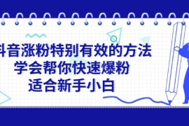 实战（11823期）抖音涨粉特别有效的方法，学会帮你快速爆粉，适合新手小白便宜07月29日中创网VIP项目