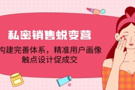 2024最新（12436期）私密销售蜕变营：构建完善体系，精准用户画像，触点设计促成交09-03中创网