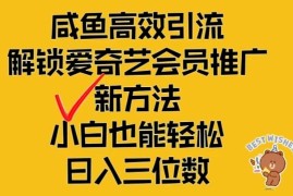 每天闲鱼高效引流，解锁爱奇艺会员推广新玩法，小白也能轻松日入三位数便宜08月19日福缘网VIP项目