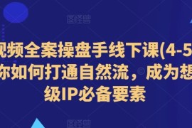 短视频全案操盘手线下课(4-5月)教你如何打通自然流，成为想象级IP必备要素，06月24日冒泡网VIP项目