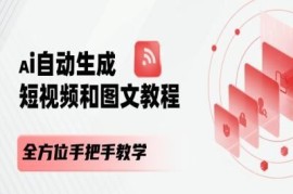 实战AI自动生成短视频和图文课程，全方位手把手教学便宜07月24日冒泡网VIP项目