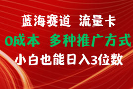 每天（11768期）蓝海赛道流量卡0成本小白也能日入三位数便宜07月24日中创网VIP项目