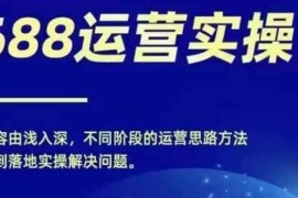 热门项目1688实操运营课，零基础学会1688实操运营，电商年入百万不是梦便宜07月29日冒泡网VIP项目