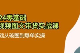 零基础短视频图文带货实战课，0基础从破圈到爆单实操联合抖音号运营