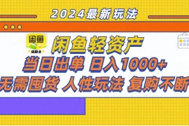 赚钱项目（11701期）闲鱼轻资产当日出单日入1000+无需囤货人性玩法复购不断便宜07月20日中创网VIP项目