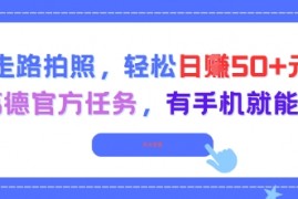 走路拍照，轻松日入50+!高德官方任务，有手机就能干