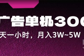 2024最新（12142期）蓝海项目，看广告单机300+，每天一个小时，月入3W~5W08-14中创网