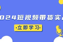 每天（13482期）2024短视频带货实战：底层逻辑+实操技巧，橱窗引流、直播带货11-27中创网