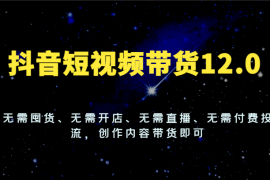 实战抖音短视频带货12.0，无需囤货、无需开店、无需直播、无需付费投流，创作内容带货即可便宜07月13日福缘网VIP项目