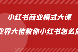 每天小红书商业模式大课，业界大佬教你小红书怎么做【视频课】福缘网