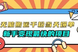 实战（13542期）无脑搬运千粉当天必爆，免费带模板，新手变现最快的项目，没有之一12-02中创网