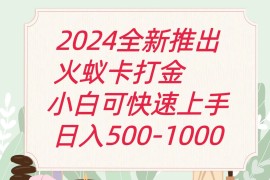 创业项目2024火蚁卡打金最新玩法和方案，单机日收益600+，07月01日福缘网VIP项目