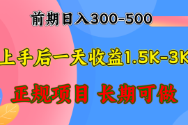 最新项目（12975期）前期收益300-500左右.熟悉后日收益1500-3000+，稳定项目，全年可做中创网