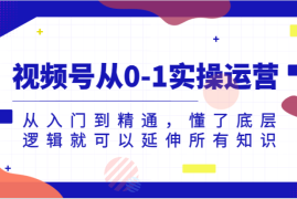 2024最新视频号从0-1实操运营，从入门到精通，懂了底层逻辑就可以延伸所有知识（更新2024.7）便宜07月13日福缘网VIP项目