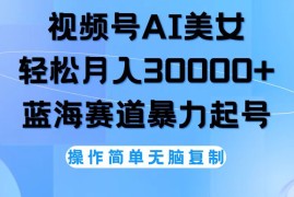 实战（12125期）视频号AI美女跳舞，轻松月入30000+，蓝海赛道，流量池巨大，起号猛，无&#8230;08-13中创网