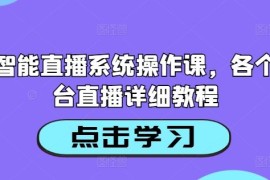 简单项目AI智能直播系统操作课，各个平台直播详细教程09-08冒泡网