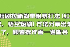 2024最新短剧拉新简单粗暴打法(红果，悟空短剧)方法分享出来了，跟着操作看一遍就会便宜07月25日冒泡网VIP项目