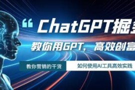 ChatGPT掘金，教你如何使用AI工具GPT，高效创富之抖音号运营