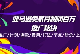 简单项目（11454期）亚马逊卖家月利润百万的推广秘诀，推广/计划/测款/费用/打法/节点/秒杀&#8230;便宜07月06日中创网VIP项目