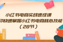 每天（11824期）小红书电商实战速成课，让你快速掌握小红书电商核心技能（28节）便宜07月29日中创网VIP项目