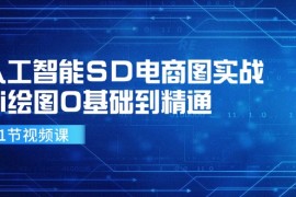 实战人工智能SD电商图实战，ai绘图0基础到精通（41节视频课）便宜08月04日福缘网VIP项目