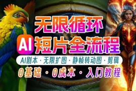 赚钱项目AI剪辑无限循环画面：新手轻松月入上万的秘技【揭秘】便宜08月06日冒泡网VIP项目