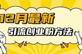 最新项目12月最新引流创业粉方法，方法非常简单，适用于多平台12-07冒泡网