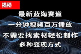 每天（11326期）揭秘！一分钟教你做百万播放量视频，条条爆款，各大平台自然流，轻松月&#8230;，06月29日中创网VIP项目