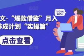 实战小说推文-“爆款借鉴”月入1W养成计划“实操篇”08-31冒泡网