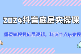 简单项目2024抖音底层实操课：重塑短视频底层逻辑，打造个人ip变现（52节）便宜07月25日福缘网VIP项目