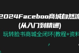 实战（11368期）2024Faceboo 商城自然流(从入门到精通)，玩转脸书商城全闭环(教程+资料)，07月02日中创网VIP项目