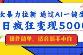 手机创业（14347期）美女暴力拉新，通过AI一键生成，单日疯狂变现5000+，纯小白一学就会！02-27中创网