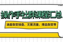 简单项目（14104期）操作手社群课程汇总，涵盖裂变操盘、文案流量、爆品裂变等多方面内容02-07中创网