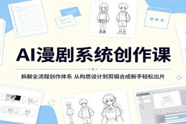 AI漫剧系统创作课：拆解全流程创作体系，从构思设计到剪辑合成新手轻松出片