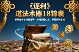 《逐利》道法术器18锦囊，系统化揭示搞钱逻辑，浓缩关键心法，颠覆传统思维（更新）