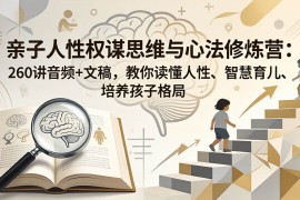 （18076期）亲子人性权谋思维与心法修炼营：260讲音频+文稿，教你读懂人性、智慧育儿、培养孩子格局