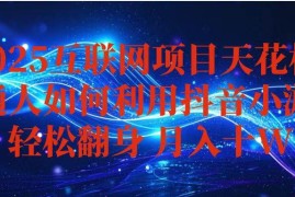 （16299期）抖音小游戏变现玩法，小白也能月入躺赚10w+ ，长期稳定，可矩阵放大