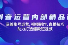 每天抖音运营内部精品课：涵盖账号运营,视频制作,直播技巧,助力打造爆款短视频02-17福缘网