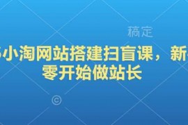 热门项目2025小淘网站搭建扫盲课，新手从零开始做站长02-06冒泡网