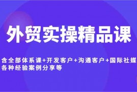 2025最新外贸实操精品课，含全部体系课+开发客户+沟通客户+国际社媒+各种经验案例分享等02-15福缘网