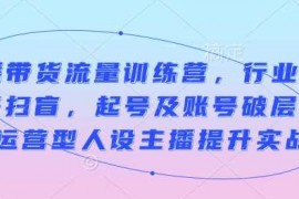 2024最新直播带货流量训练营，行业基础术语扫盲，起号及账号破层级，运营型人设主播提升实战01-08冒泡网