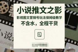 小说推文之影视图文营销号玩法保姆级教学，不含水，全程干货