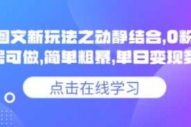 赚钱项目小说推文图文新玩法之动静结合，0粉抖音账号可做，简单粗暴，单日变现多张03-10冒泡网