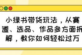 创业项目（14537期）小绿书带货玩法，从赛道、选品、作品多方面拆解，教你如何轻松过万03-15中创网