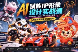 （20552期）AI赋能IP形象设计实战课-无水印：Midjourney+Stable Diffusion+PS精修，从角色草图到商业视觉落地